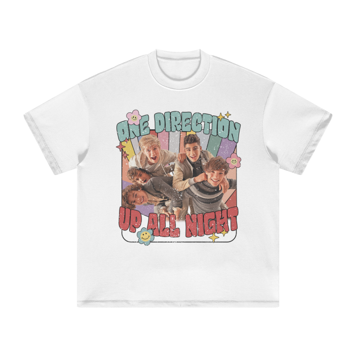 Vintage Bootleg Up All Night Heavyweight T-Shirt - 305GSM