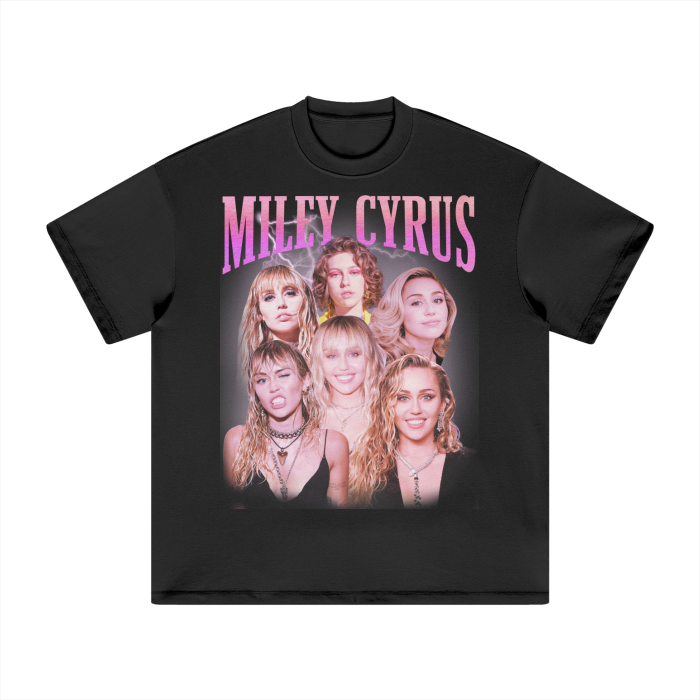 Vintage Bootleg Miley Heavyweight Earth Tone FOG T-Shirt - 305GSM